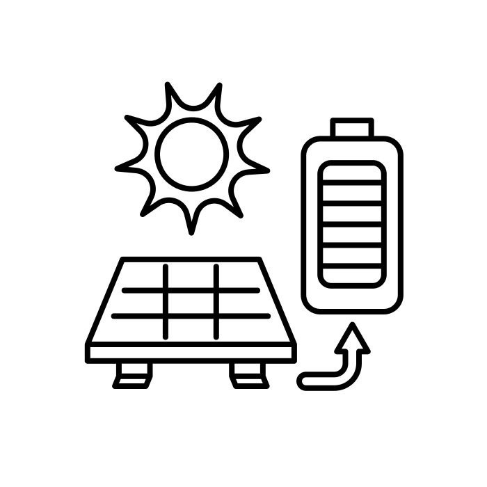 photovoltaic battery icon